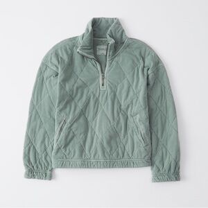 A&F Half-Zip Quilted Jacket